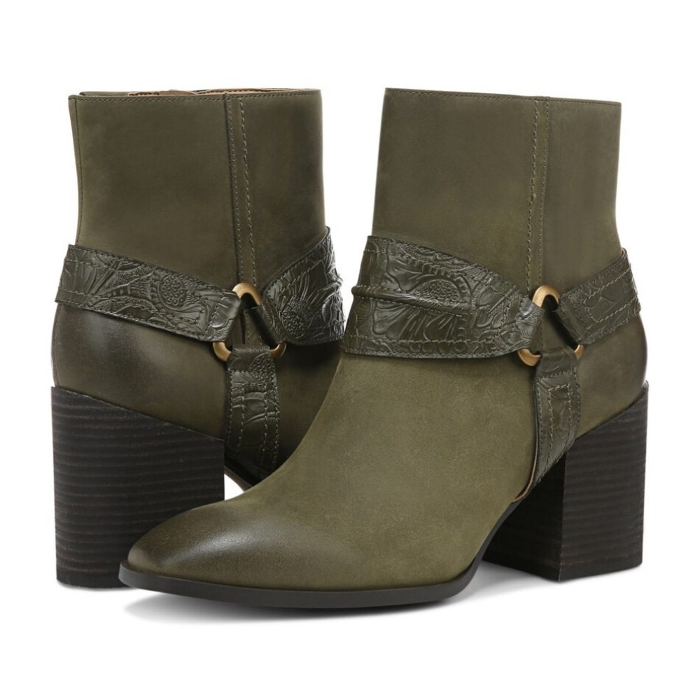 Vionic Carnelia  Chelsea Boot Block Heel Olive Oil Color Water Repellent Sz  8.5 - Picture 5 of 17